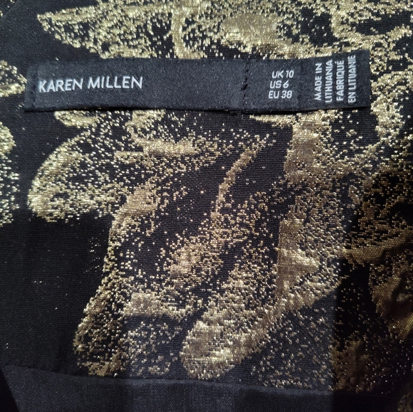 Karen millen dress blk gold - Picture 5 of 8